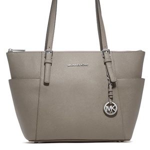Michael Kors jet set west top zip large tote